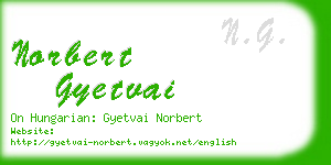 norbert gyetvai business card